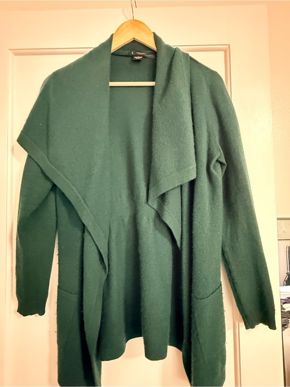 Bloomingdale's Emerald Open-Front Women's Cardigan Sweater